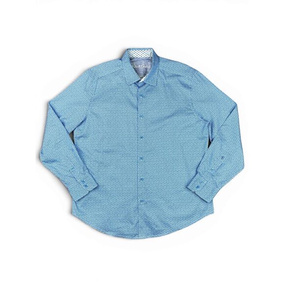Robert Graham Other - Robert Graham Dress Shirt XL Blue Geometric Print Button Up Long Sleeve Preppy
